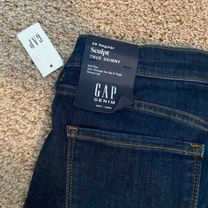 Gap Mid Rise True Skinny Sculpt Denim Jeans - Size 29 - NWT